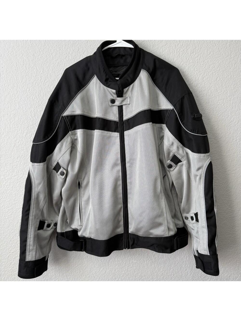 BiLT BLH 13 Motorcycle Riding Jacket Gray Black Mesh Armor Men’s XL